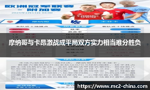 摩纳哥与卡昂激战成平局双方实力相当难分胜负
